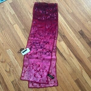 Coach ombré pink oblong scarf